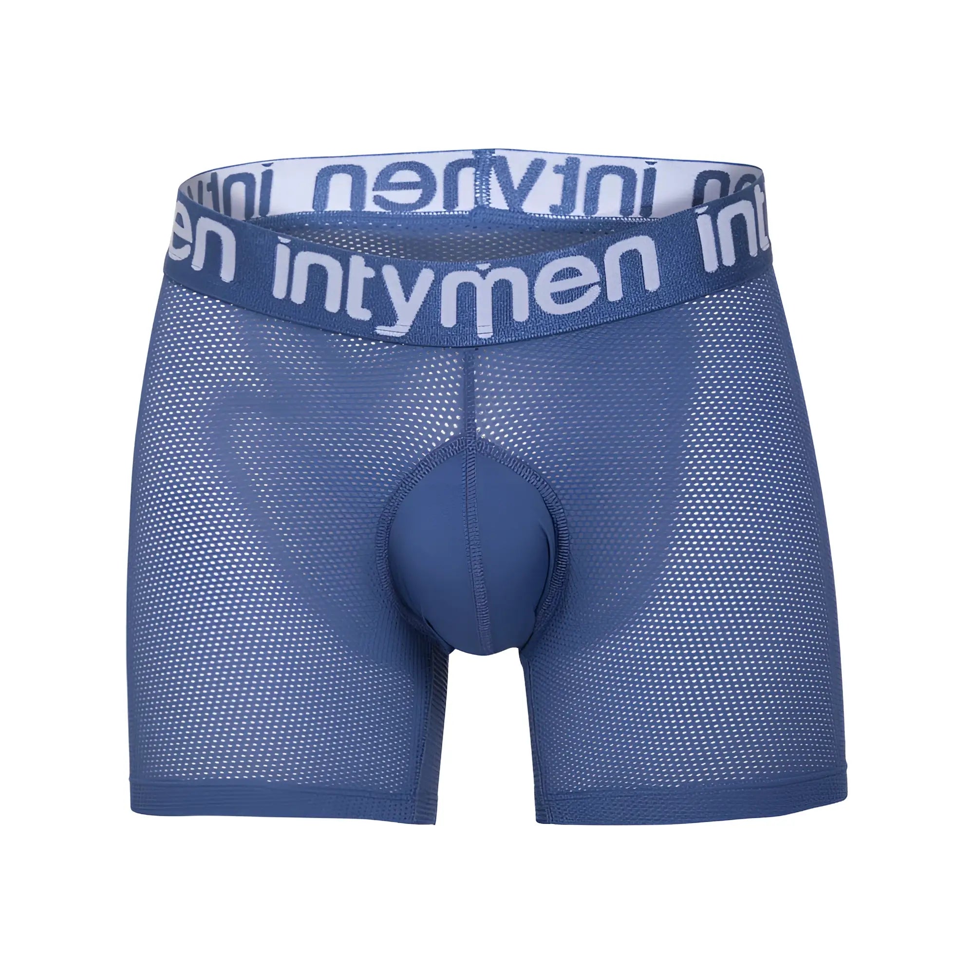 Blue mesh intymen ing096 boxer briefs with padded fly and elastic waistband for comfortable everyday wear