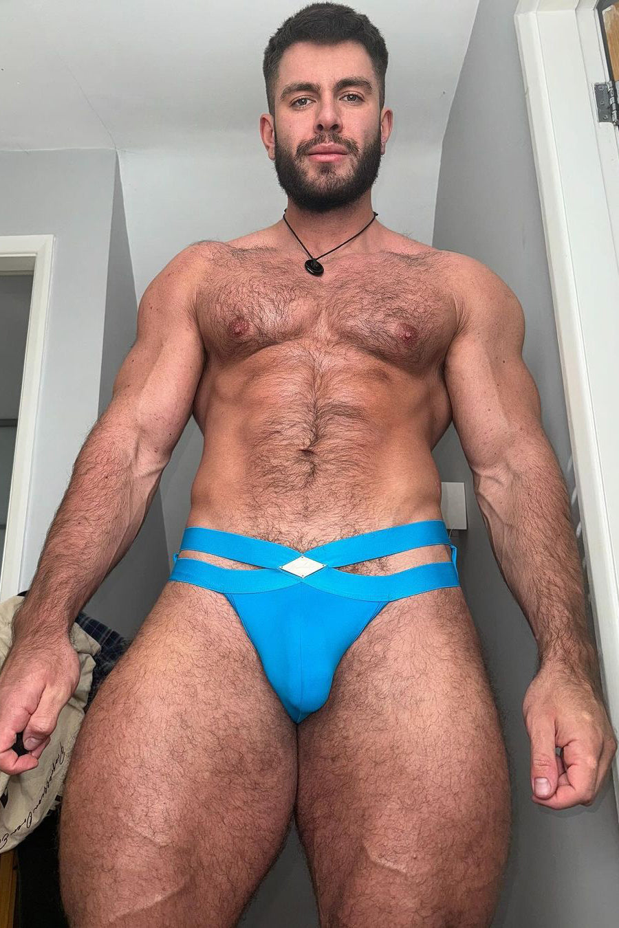 JJ Malibu Men's Hustler Cross Briefs - Blue