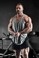 Jed North Herren Vital Raw-Hem Tanktop 2.0 - Grau