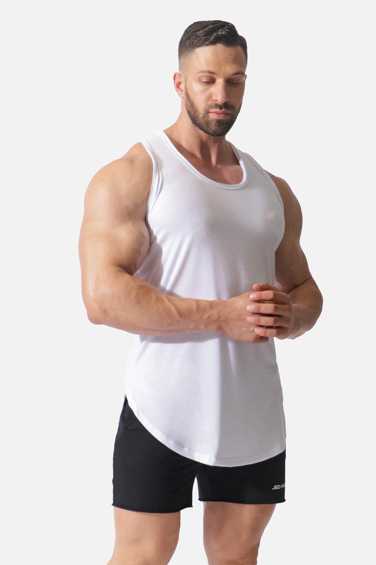 Jed North Herren Vital Raw-Hem Tank Top 2.0 - Weiß