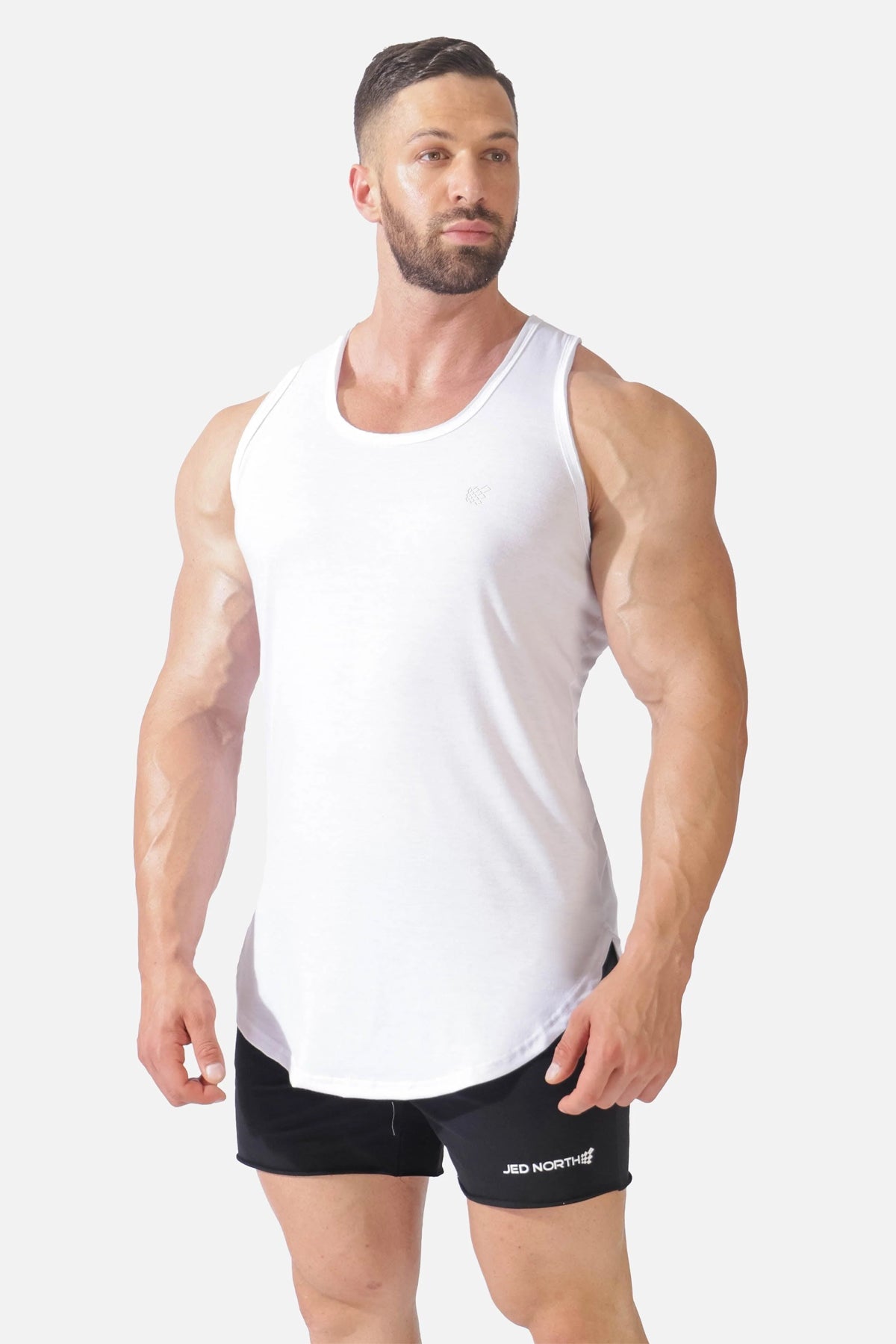 Jed North Herren Vital Raw-Hem Tank Top 2.0 - Weiß