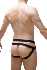 Black sleek form-fitting athletic jockstrap antran leopard rainbow with modern design for active use