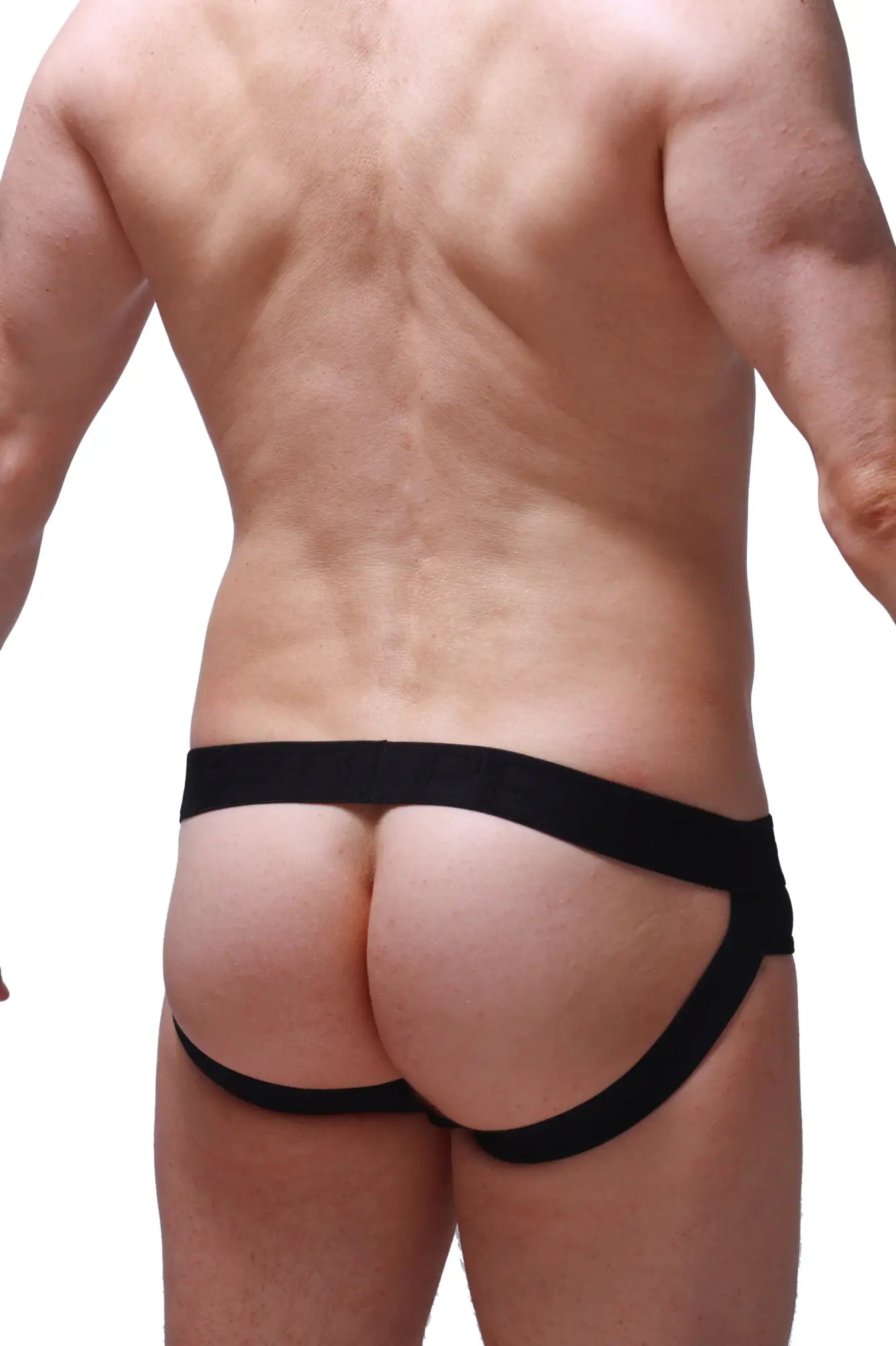 Black athletic jockstrap brasc briefs with snug supportive fit and wide waistband for comfort and support