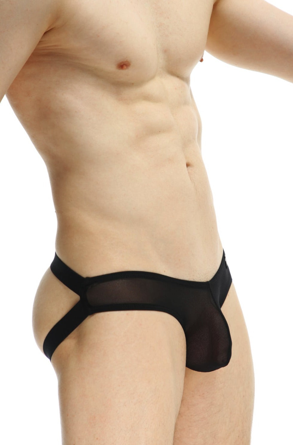 Jockstrap Frotey Netz Schwarz