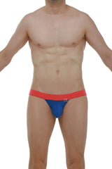 Blue and red snug fit jockstrap linthe modal briefs made from modal fabric for athletic support