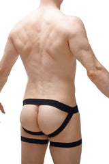 Black elasticated jockstrap mirbel 2023 with supportive contoured design for comfortable everyday wear