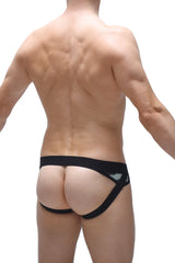 Black mesh briefs jockstrap mosset net camo with supportive contoured design in breathable mesh material