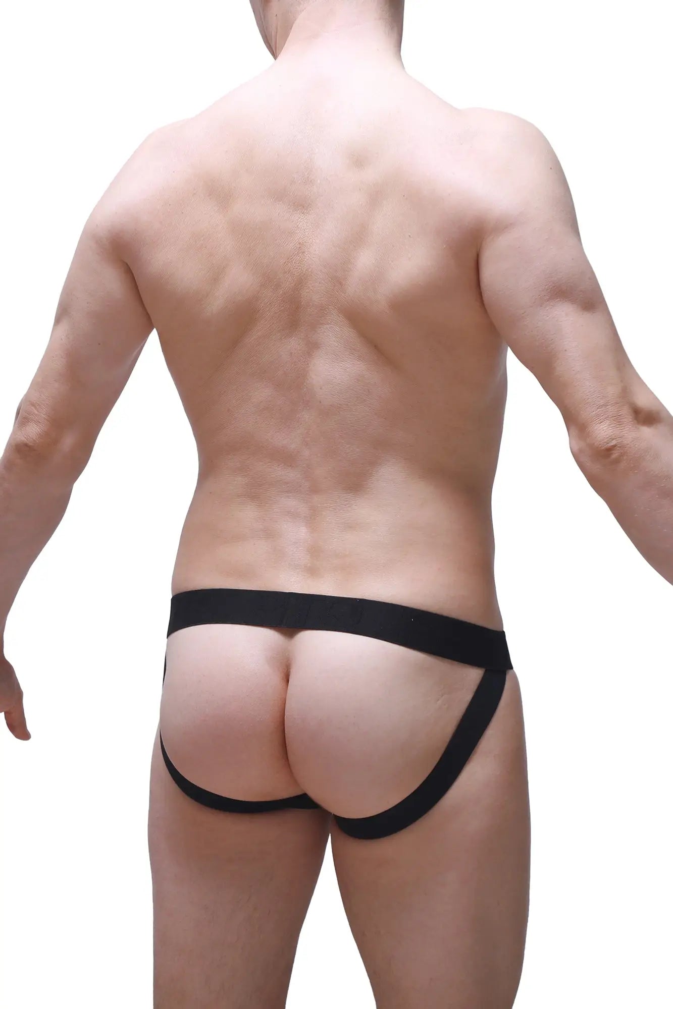 Black sleek form-fitting briefs jockstrap pinces prussian with supportive waistband for comfortable wear