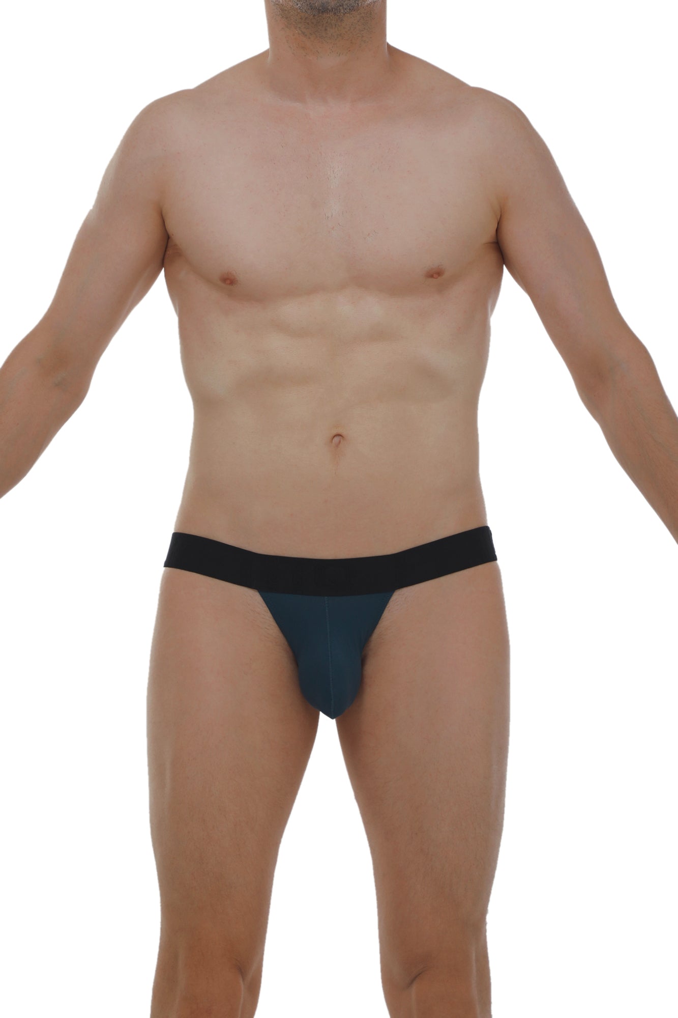Navy blue briefs with black elastic waistband in jockstrap prussian blue for comfortable athletic support