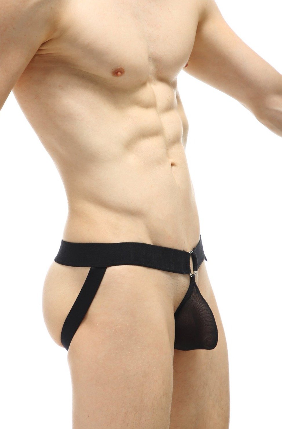 PetitQ Jockstring Messé Net Black