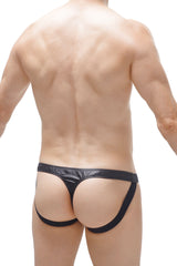 Jockstring Zipper Nass Schwarz