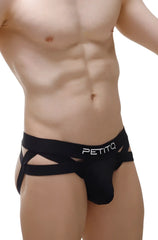 Black petitq jockthong bost 2023 briefs with sleek form-fitting design and distinctive crisscross straps