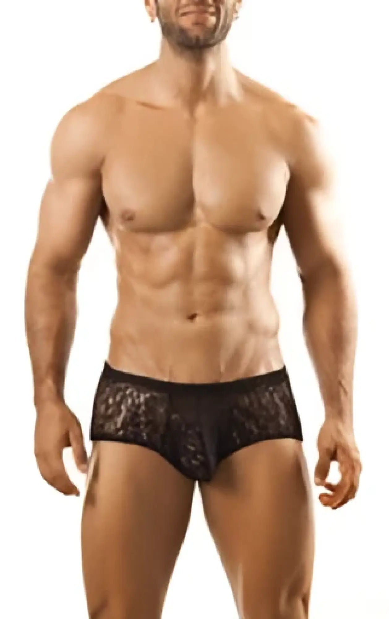 Black lace men’s briefs joe snyder bulge boxer showcasing sheer lace design and supportive fit