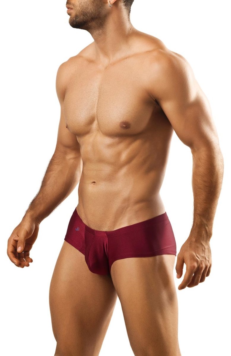 Maroon joe snyder bulge boxer athletic briefs with snug form-fitting design for active support and comfort