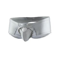 Gray Joe Snyder cheek sexiest men’s underwear with supportive contoured design and perforated mesh lining front view