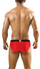 Joe snyder exclusive bikini red briefs with black waistband and small orange label size s underwear and swimwear