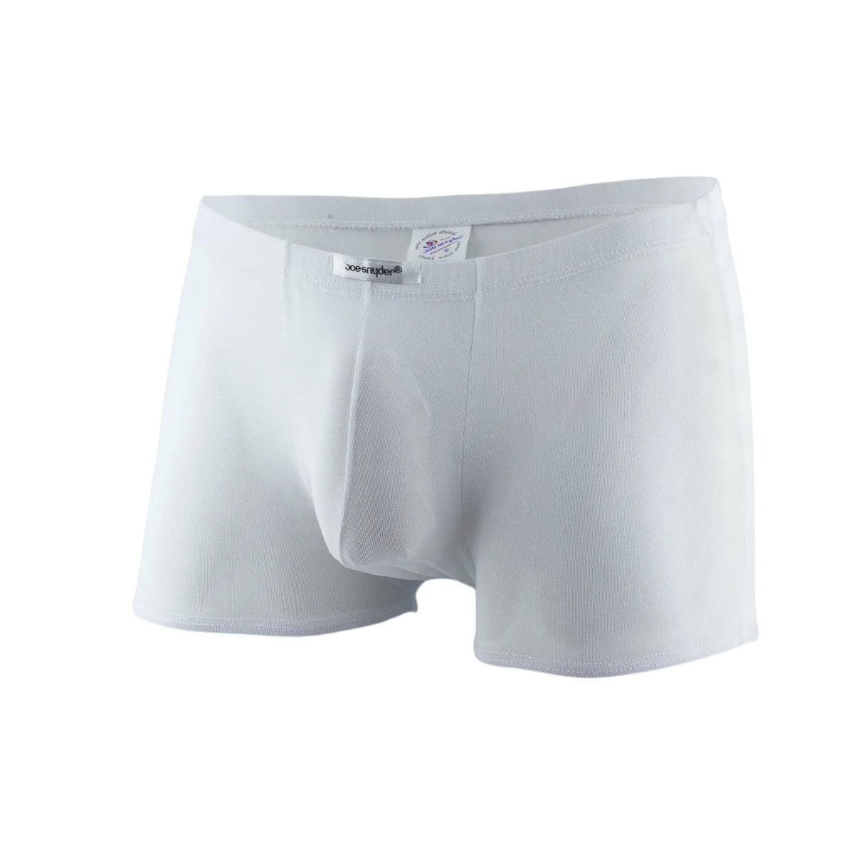 White men’s boxer briefs js08 joe snyder boxer mesh with textured seamless fabric and branded waistband label