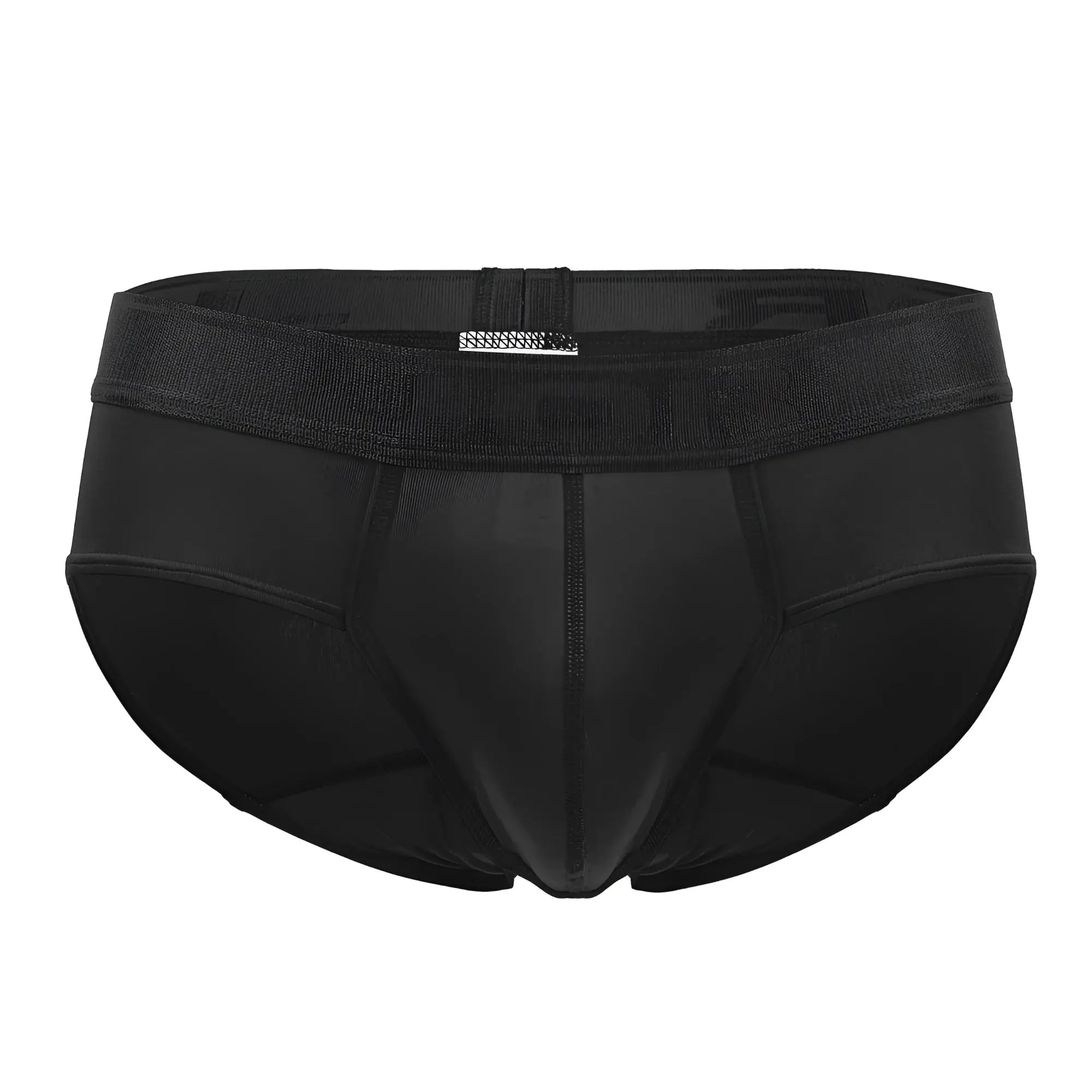 Black jor 2047 element briefs with smooth form fitting design and textured waistband with small metallic logo