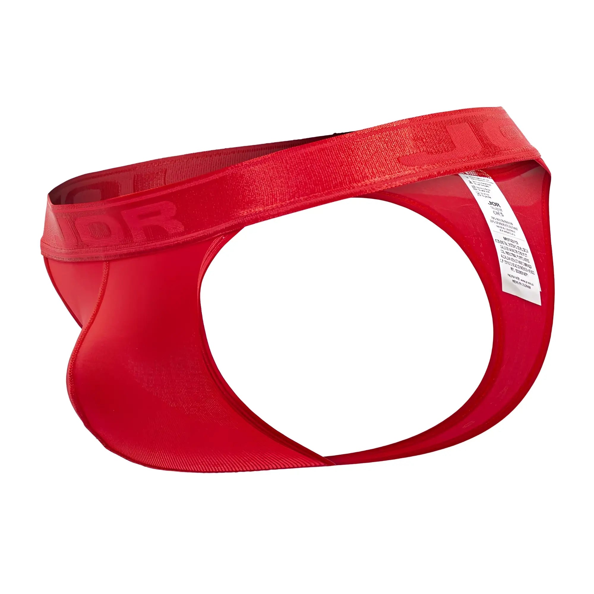 Red jor 2050 element thong briefs made of smooth stretchy fabric with sleek form fitting design in red color