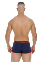 Navy blue jor 2056 college trunks briefs with red trim textured fabric and matching waistband for comfortable wear