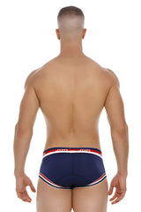 Navy blue jor 2062 sailor briefs with red and white striped trim designed for comfortable everyday wear