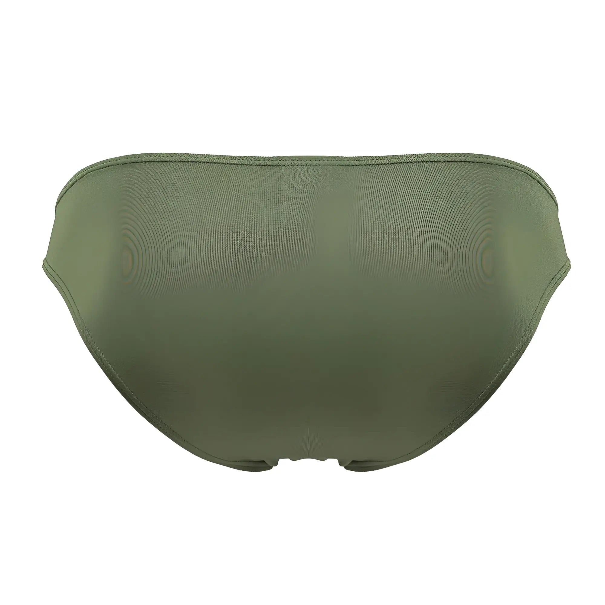 Olive green textured fabric bikini bottom jor 2072 titan bikini color green showing the back side