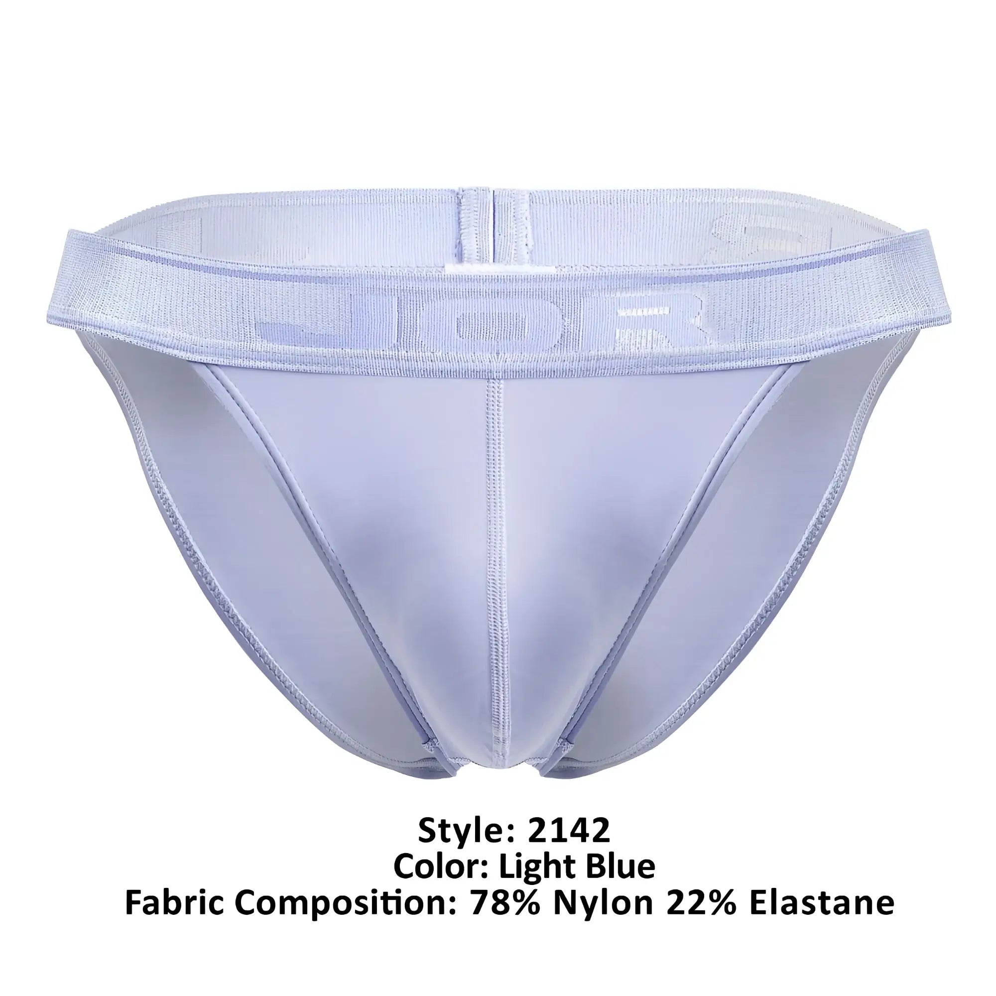 Light blue jor 2142 element bikini briefs made of 78 nylon 22 elastane with supportive waistband and subtle branding