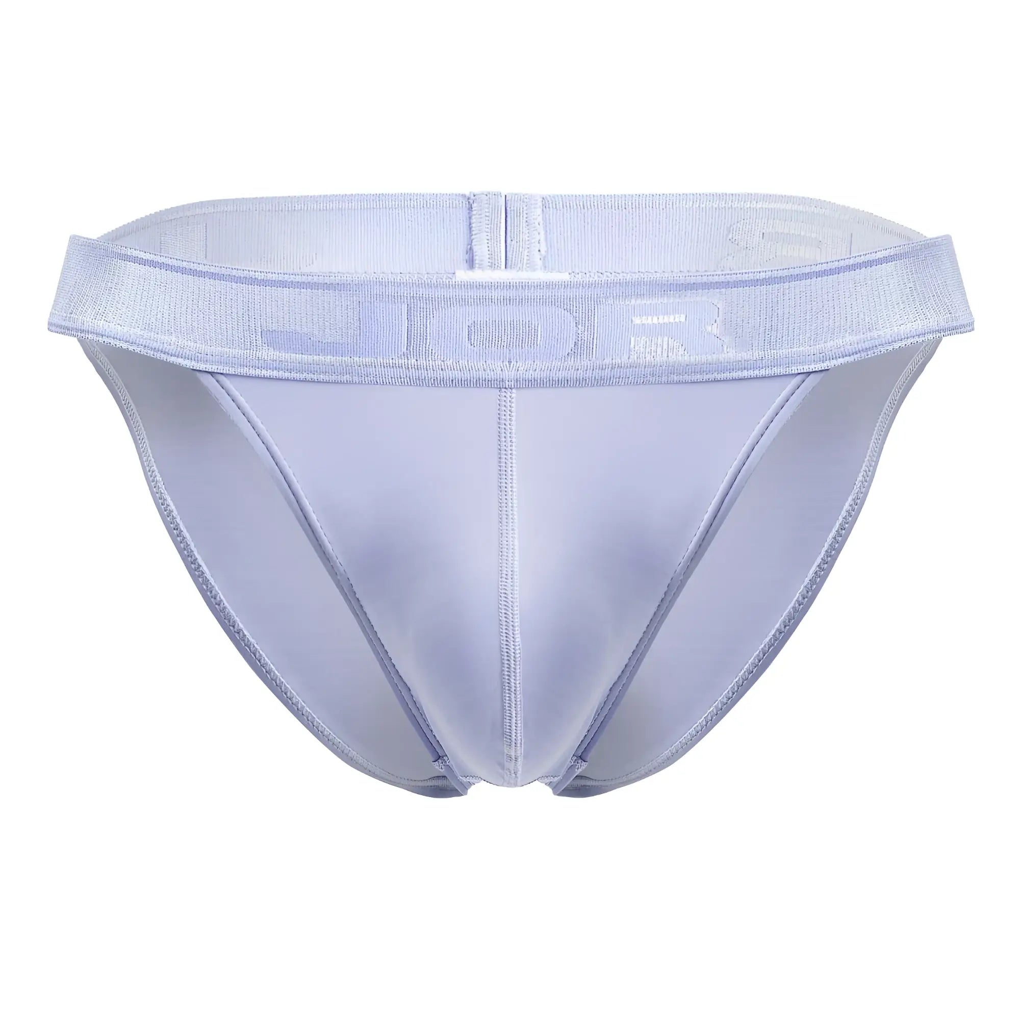 Jor 2142 element bikini light blue light purple mesh briefs with subtle jdr logo on waistband front view