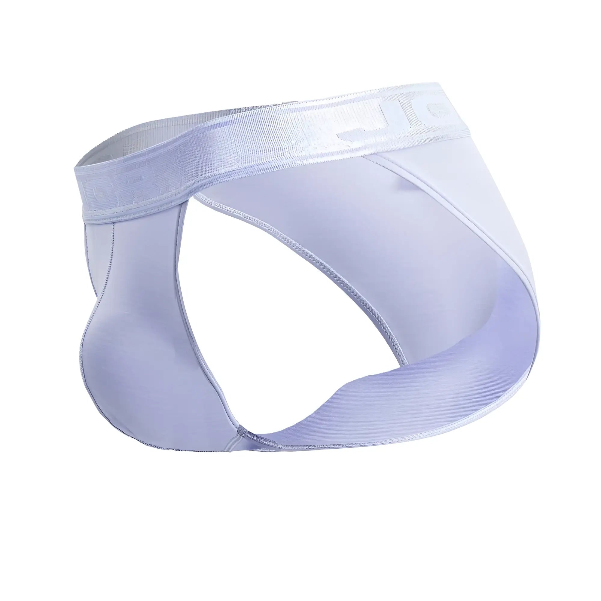 Light purple seamless briefs with satin-like waistband featuring jjc logo in jor 2142 element bikini color light blue