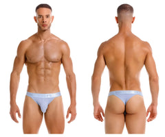 Jor 2144 element thongs light blue athletic briefs with subtle logo on waistband for comfortable support