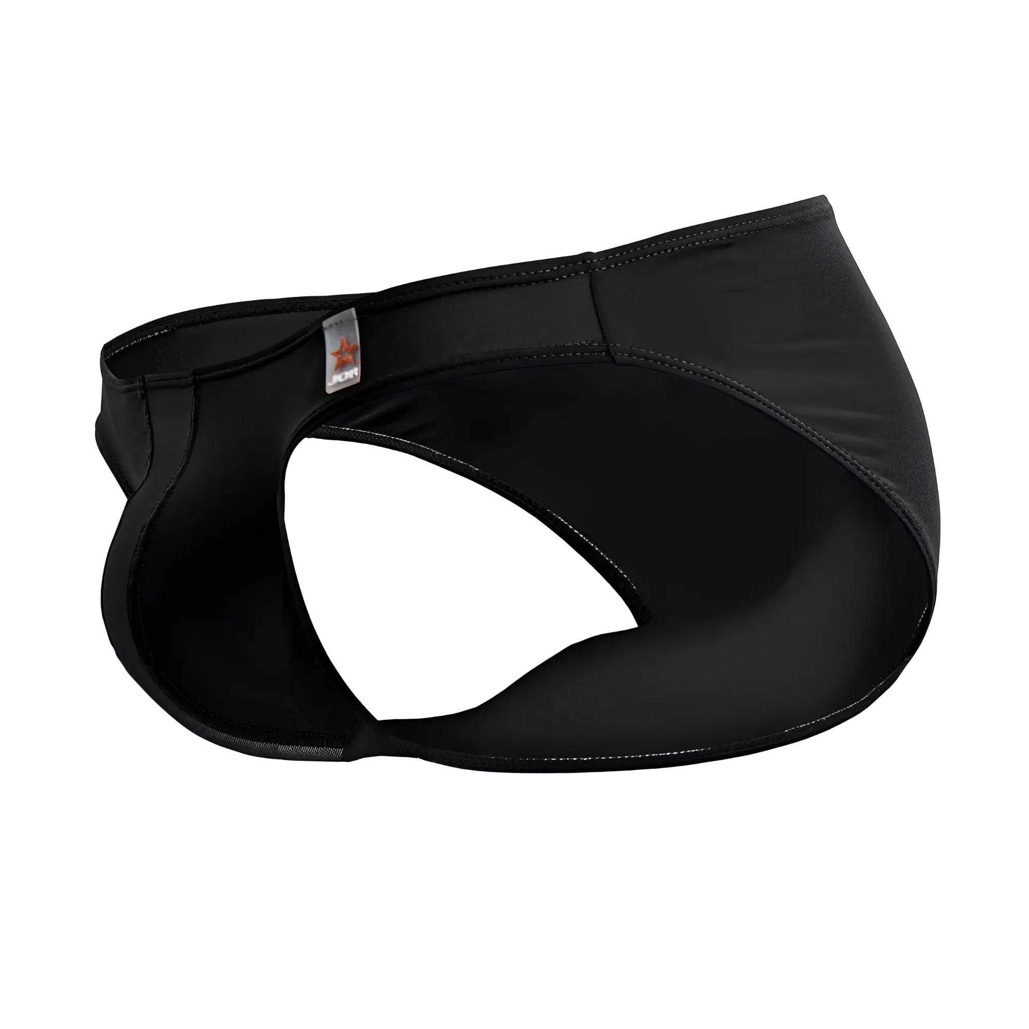 Black jor 2150 apolo bikini swim trunks with sleek form-fitting stretchy fabric and subtle stitching details