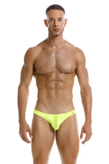 Bright neon yellow thong with sleek minimalist design from JOR 2150 Apolo bikini collection shown from the back
