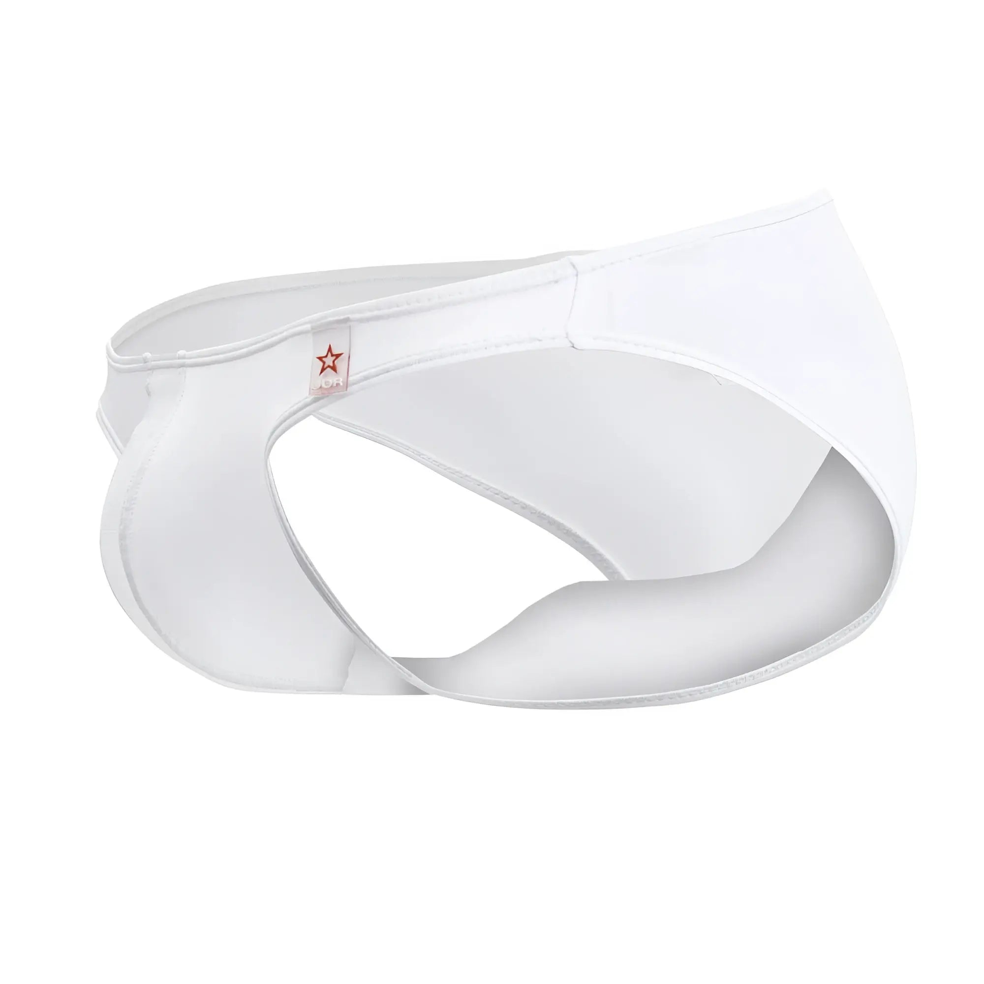White fabric briefs jor 2150 apolo bikini with minimalist design and subtle stitching in white color