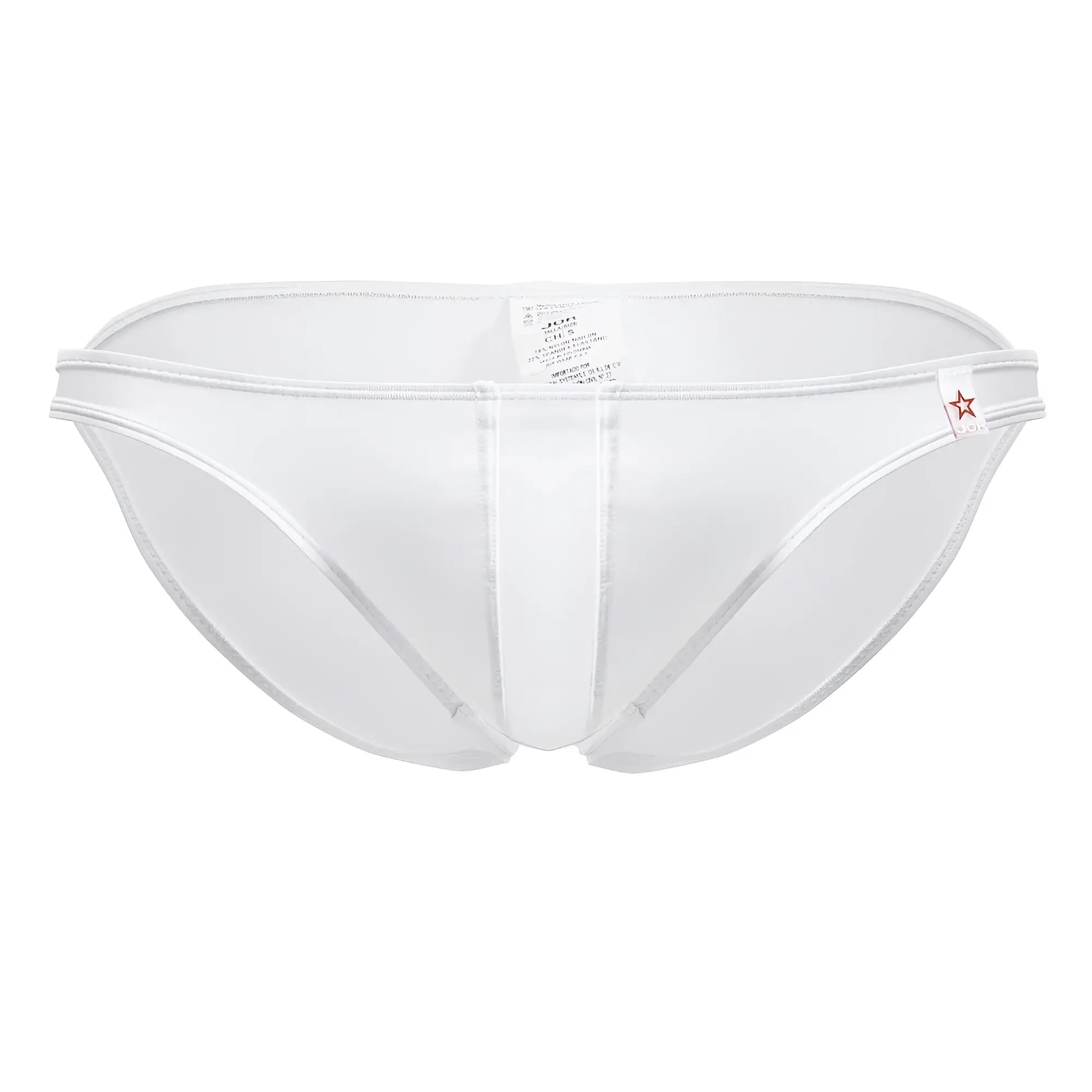White jor 2150 apolo bikini briefs with sleek form-fitting design mesh fabric and subtle stitching details