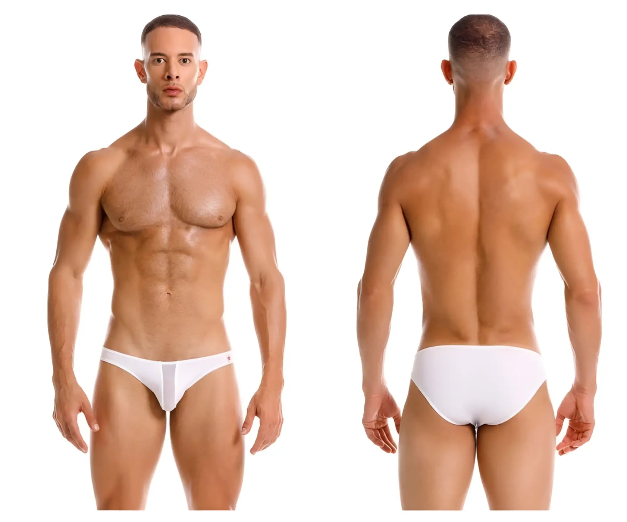 White jor 2150 apolo bikini briefs with sleek form-fitting design and smooth fabric in white color