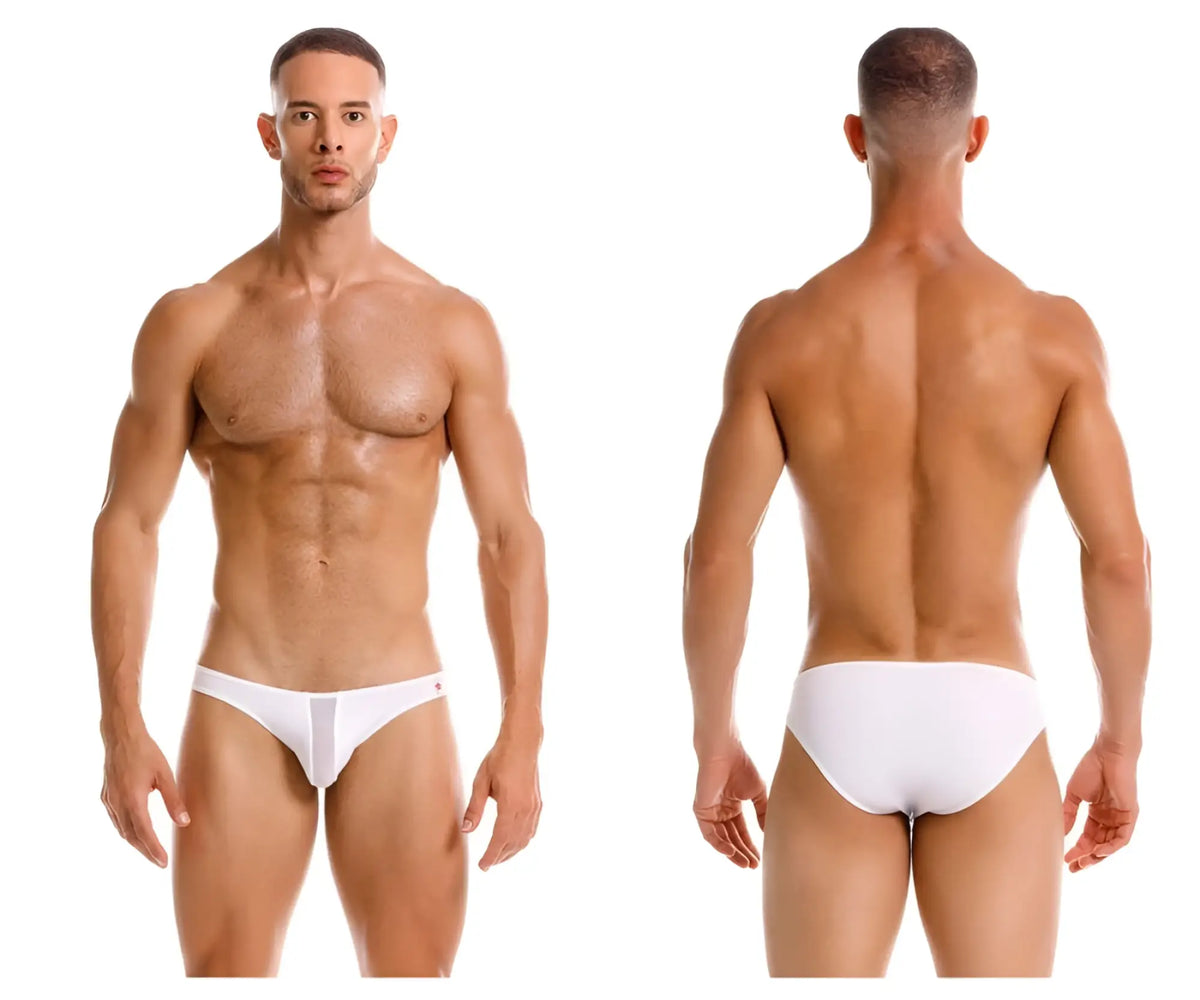 White jor 2150 apolo bikini briefs with sleek form-fitting design and smooth fabric in white color