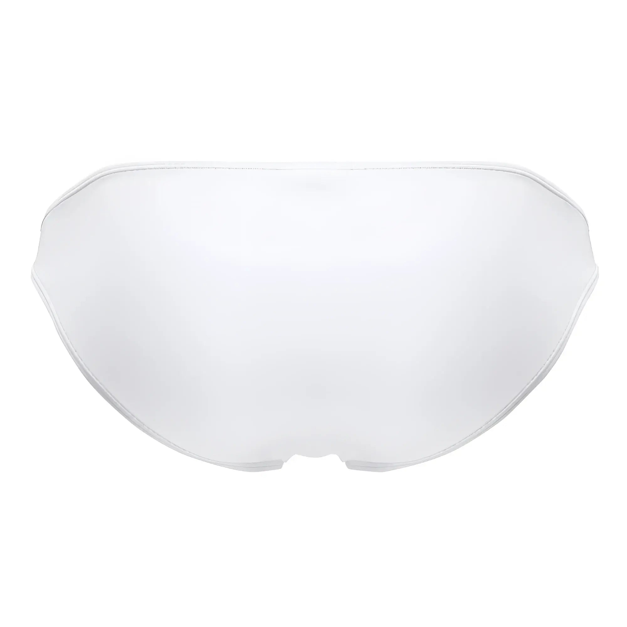 White translucent protective cover for motorcycle helmet visor jor 2150 apolo bikini color white shown from front