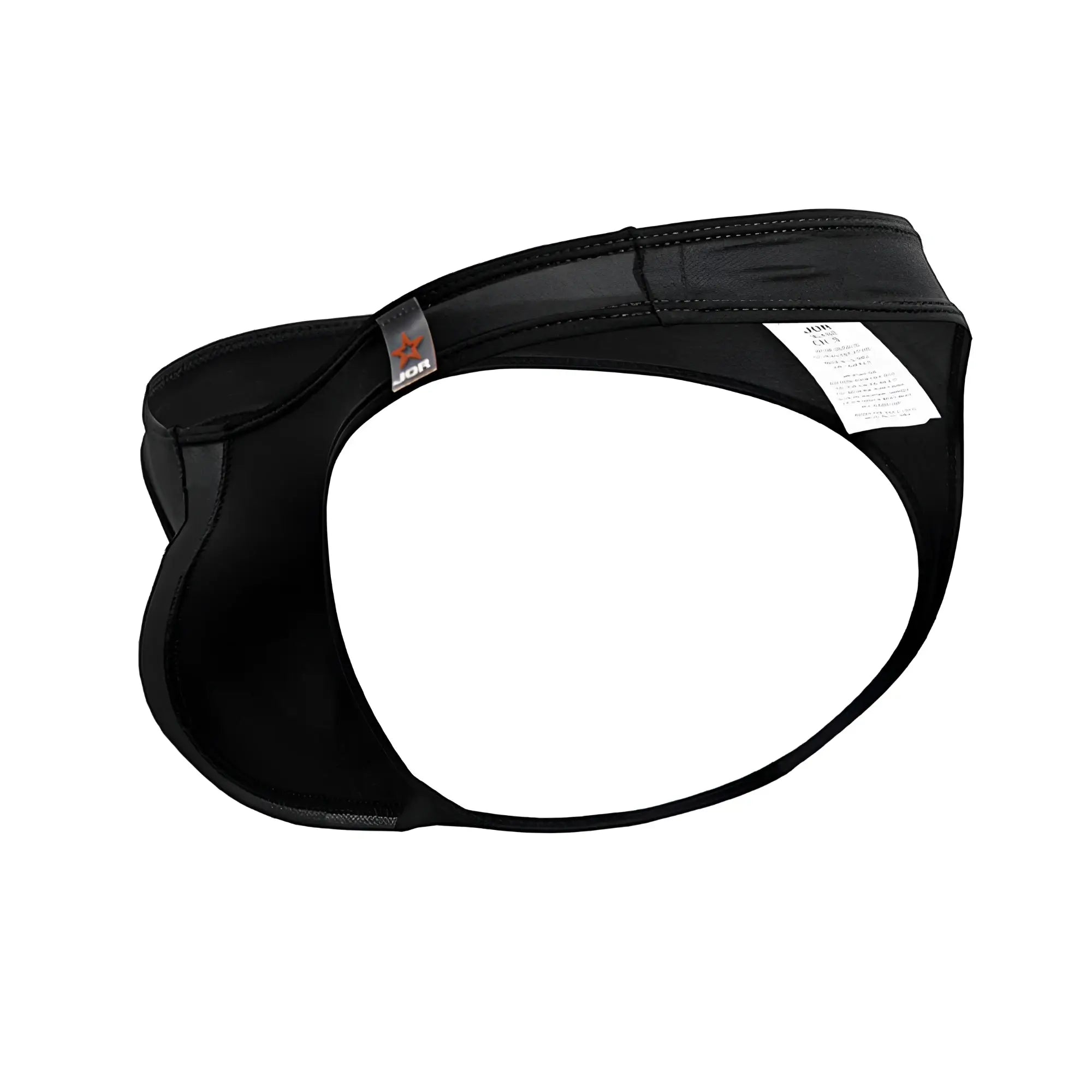 Black jon jor 2151 apolo thong with sleek form-fitting design and smooth fabric in color black front view