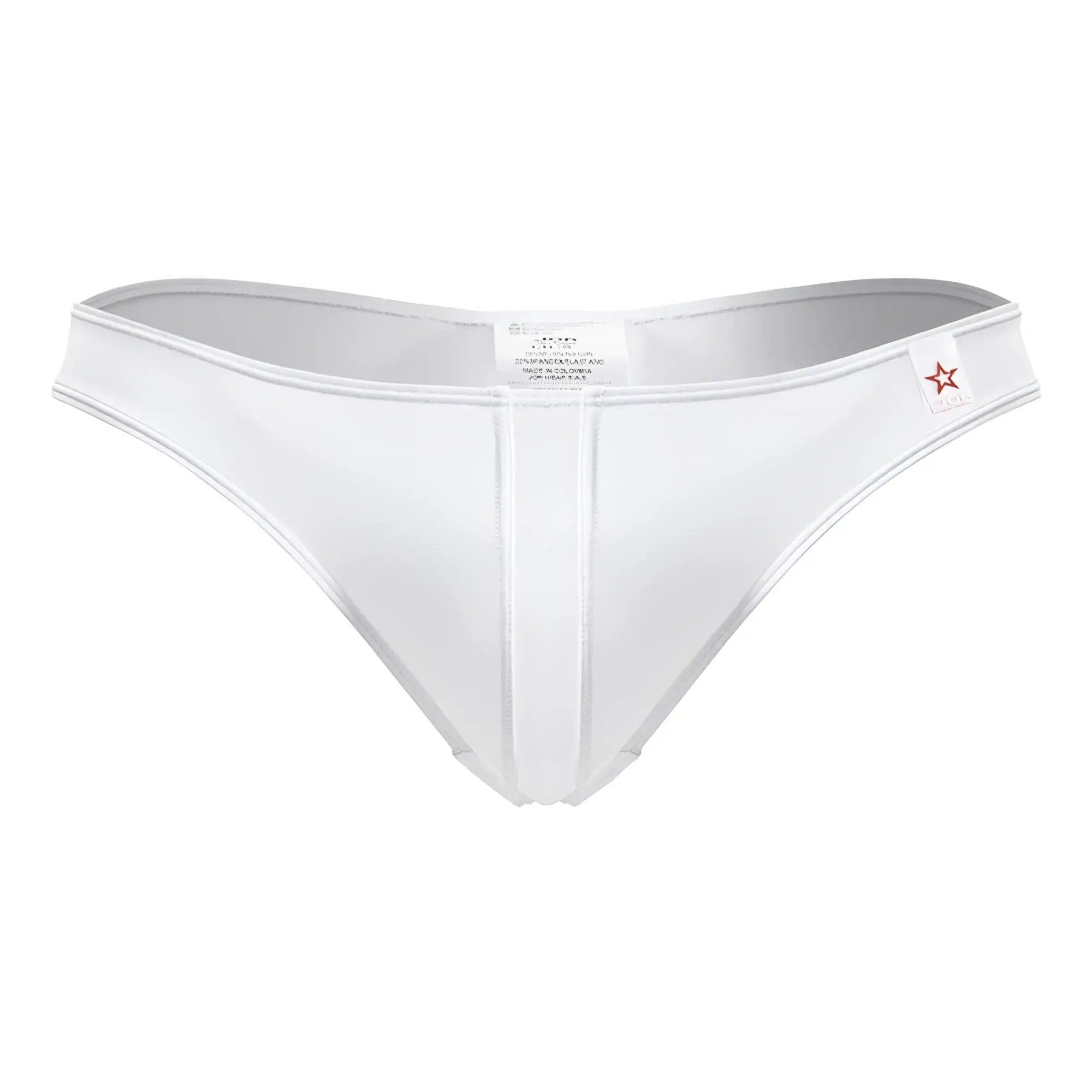 White jor 2151 apolo thongs showcasing sleek minimalist briefs with smooth fabric and subtle stitching details