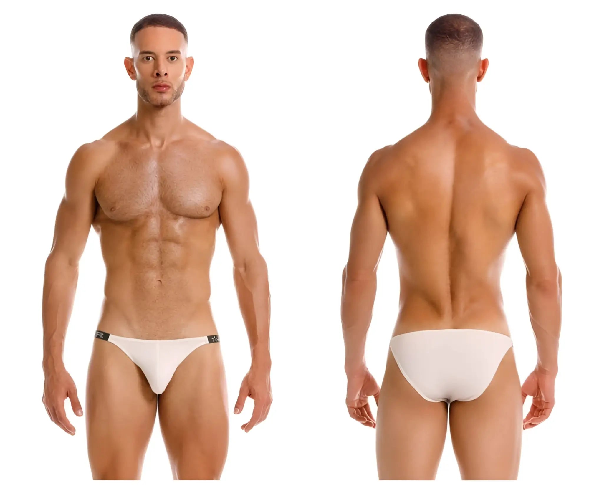 Beige JOR 2156 Eros bikini briefs with black waistband trim made of soft breathable fabric for everyday comfort