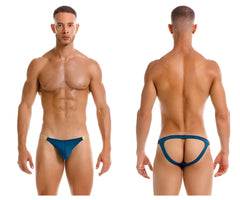 Jor 2157 eros jockstrap color petrol blue and yellow athletic briefs with supportive contoured design