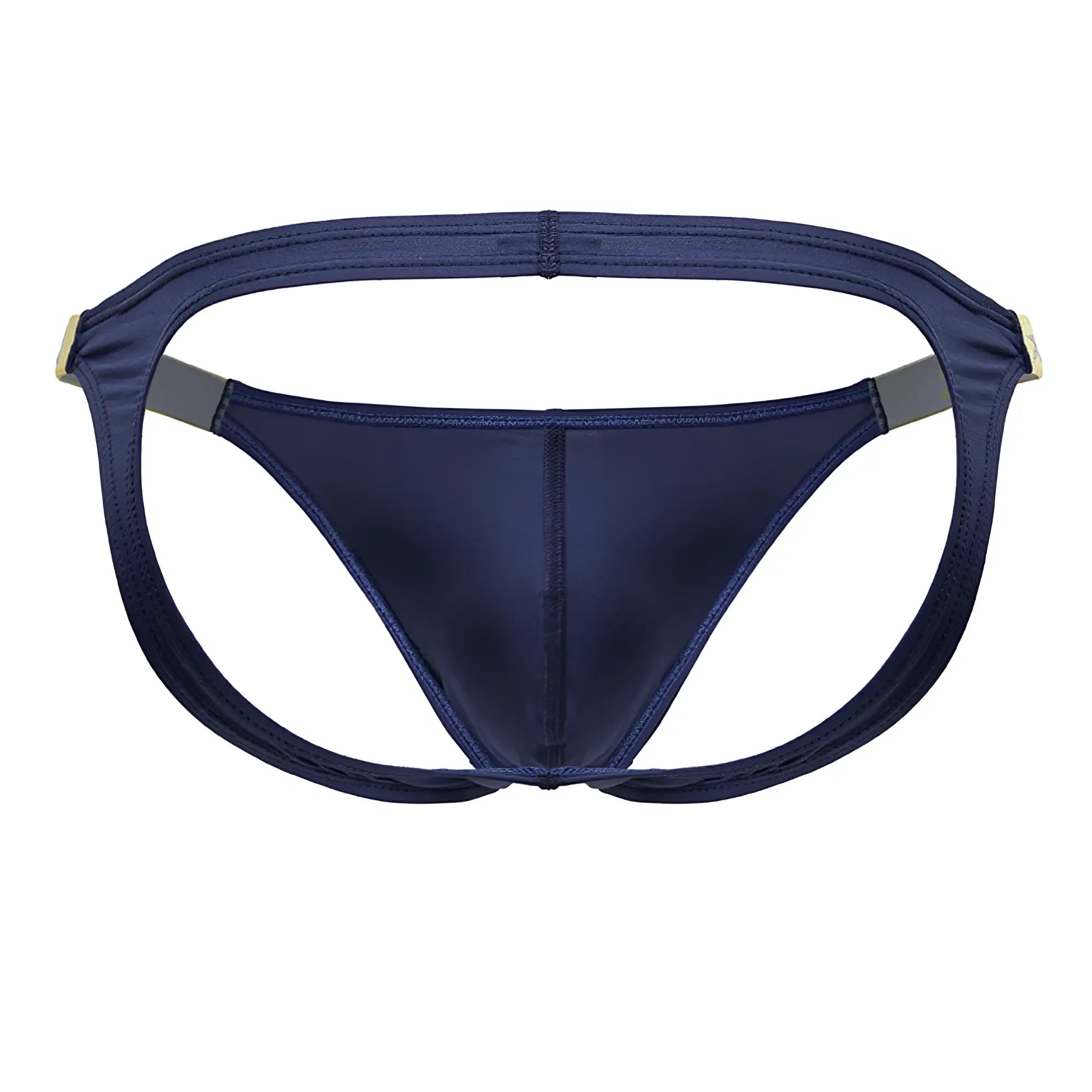 Navy blue satin briefs jor 2157 eros jockstrap color petrol with sleek form fitting design and gold tone hardware accents