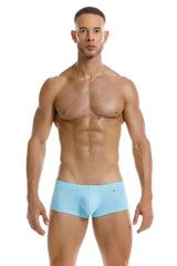 Light blue jor 2166 nova trunks men’s briefs with red star logo on waistband made from soft fabric