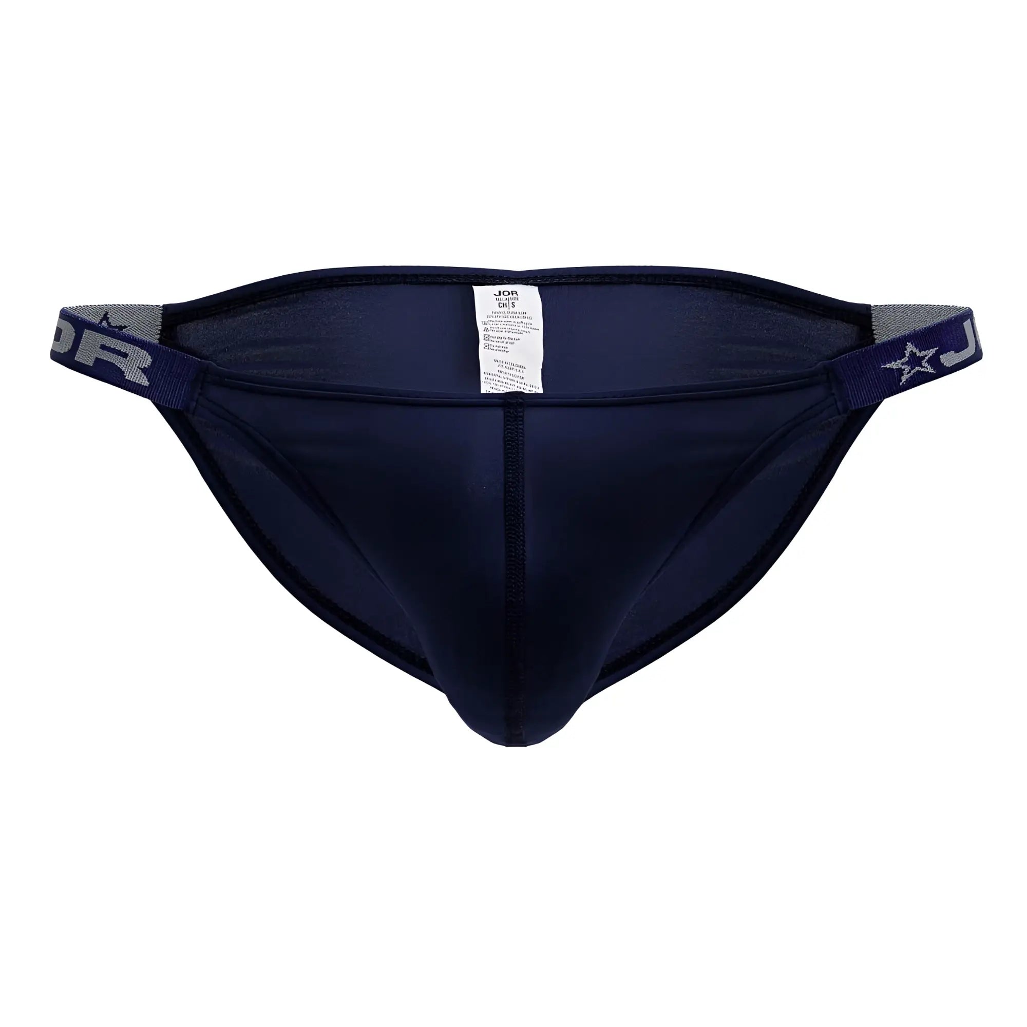 Navy blue jor 2233 eros bikini briefs with elastic waistband and star logo detail for comfortable wear