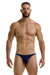 Navy blue JOR 2233 Eros bikini briefs with a subtle star logo on the waistband in breathable fabric