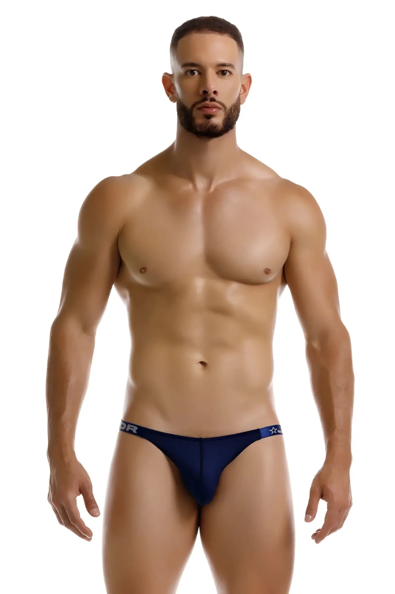 Navy blue jor 2235 eros thongs with a subtle logo on the waistband designed for comfortable everyday wear