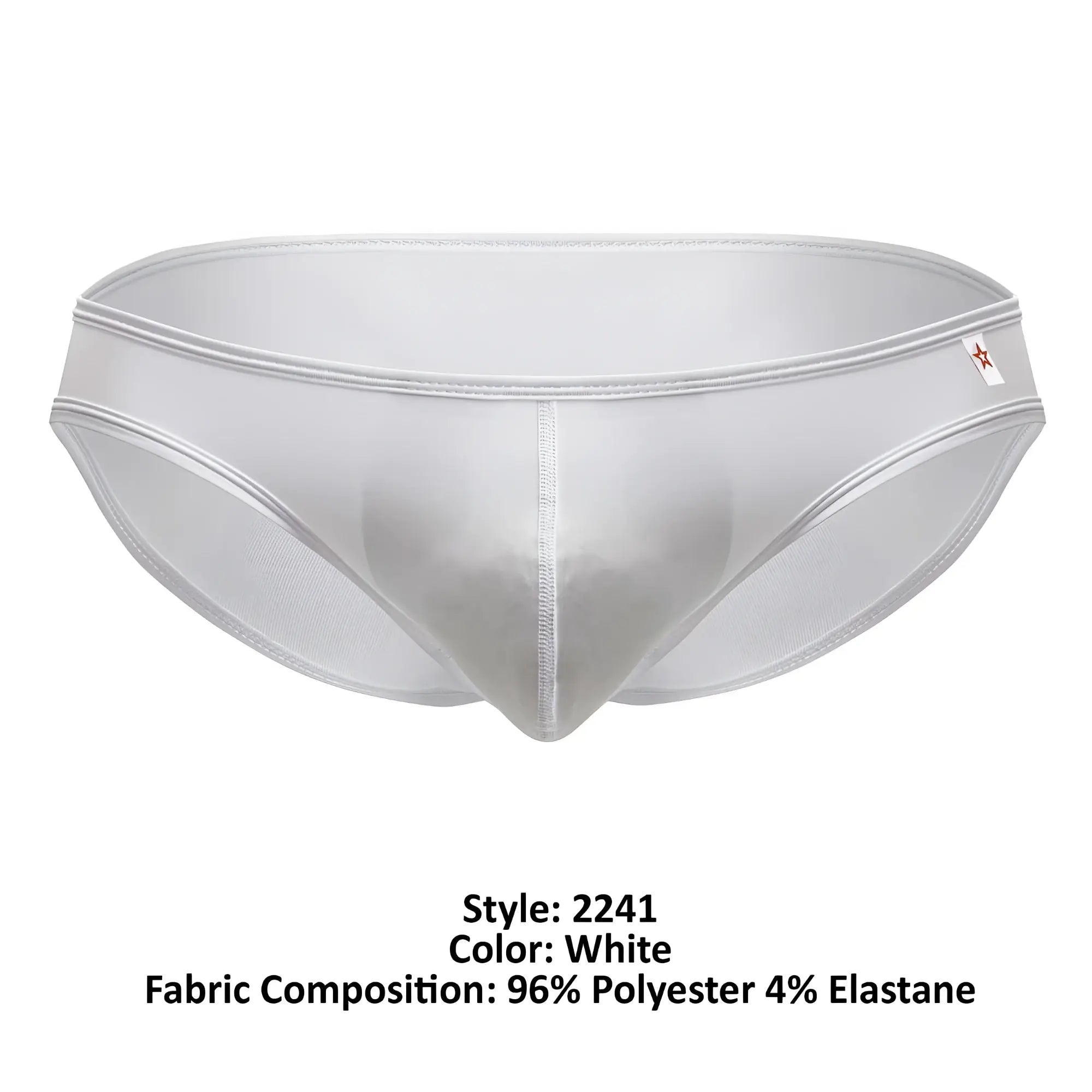 White JOR 2241 Origin briefs made of sheer mesh with a smooth elastic waistband and subtle stitching details