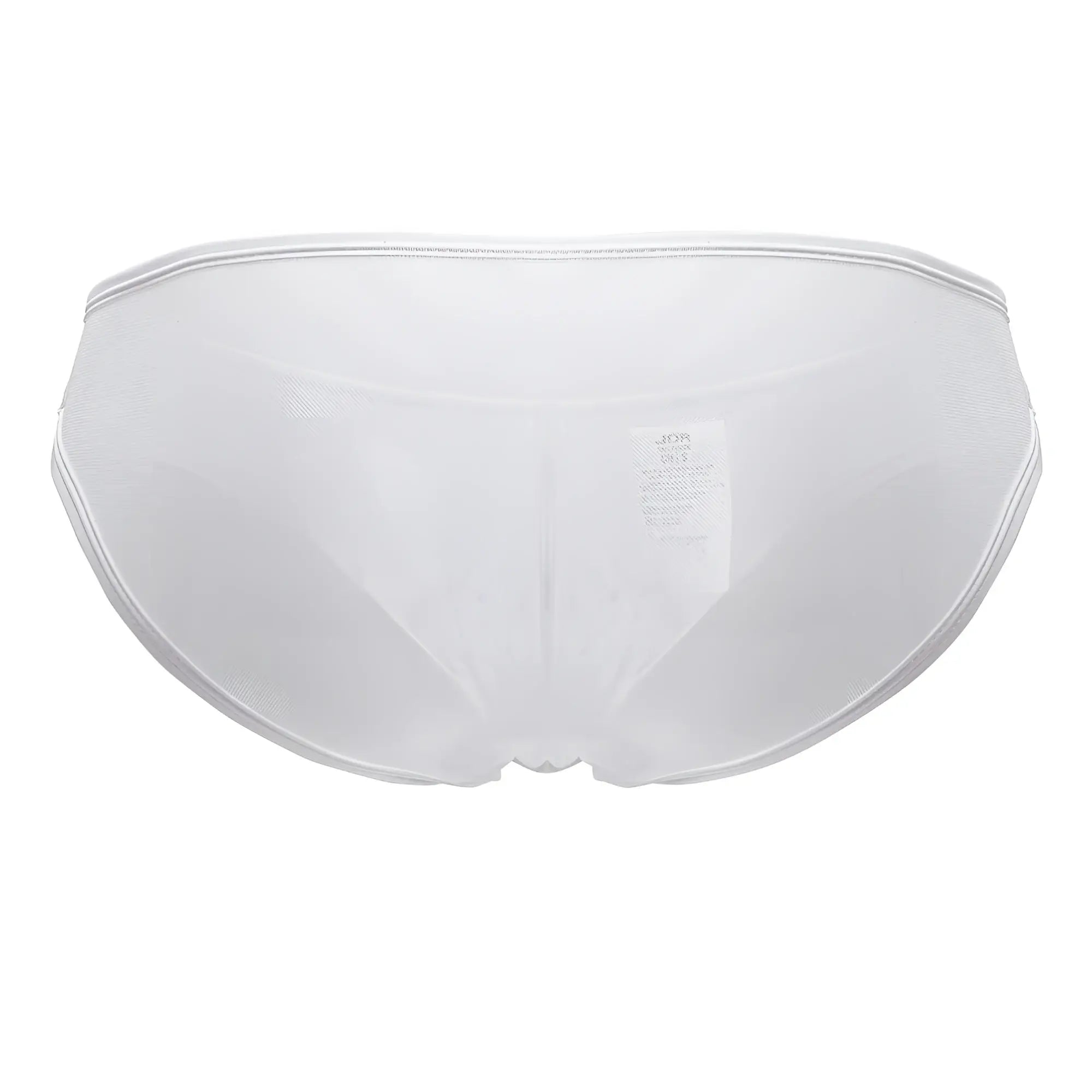 White sheer mesh jor 2241 origin briefs with subtle textured pattern and reinforced elastic waistband