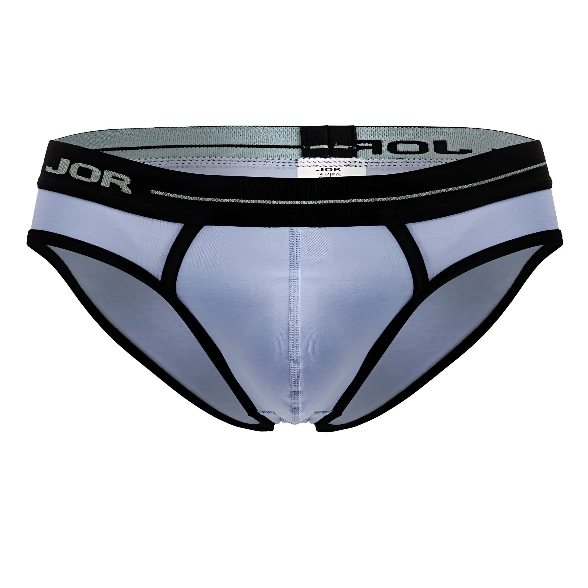 Light blue jor 2244 astra briefs with black trim and elastic waistband comfortable men’s underwear