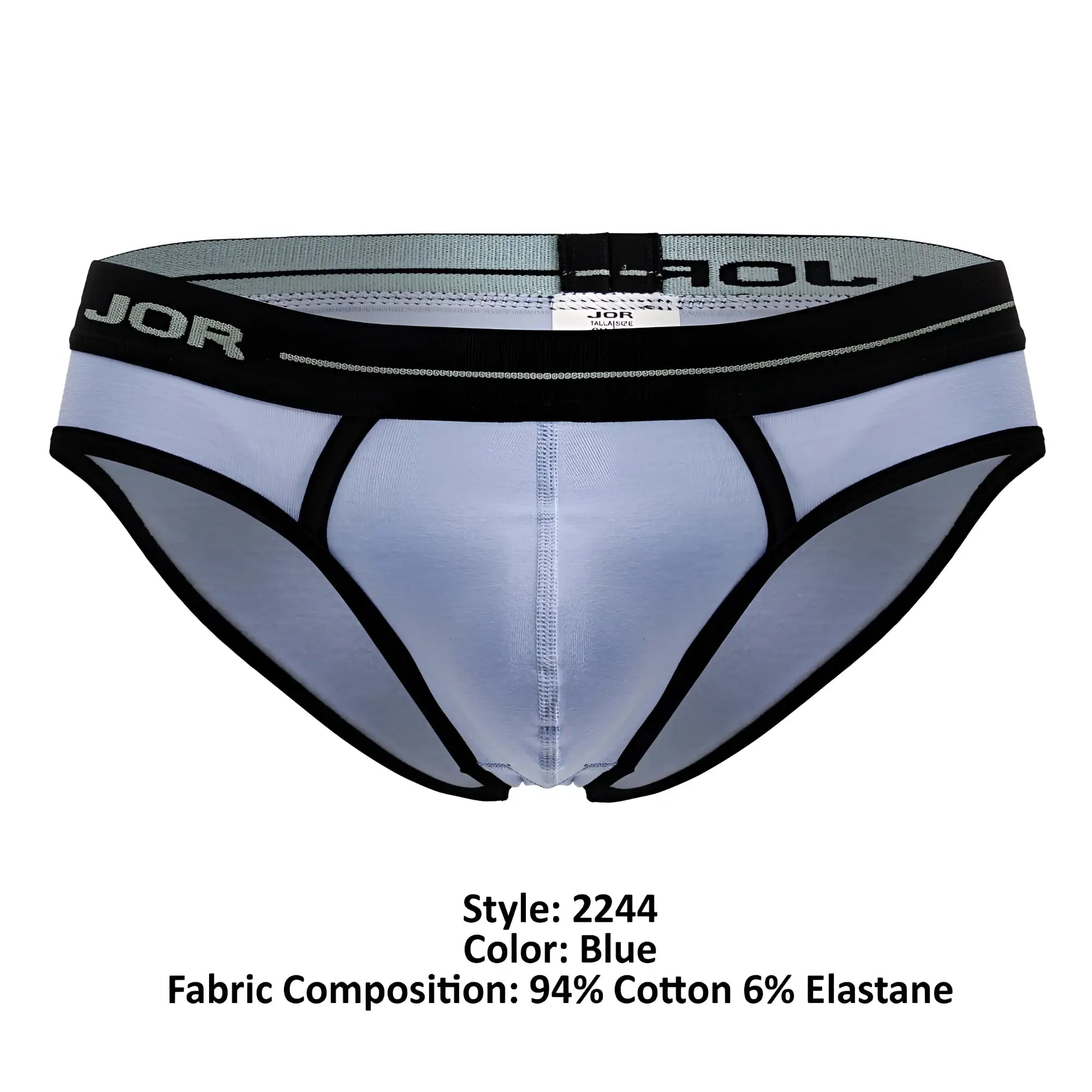 Blue jor 2244 astra briefs men’s briefs in blue with black trim and elastic waistband for comfortable wear
